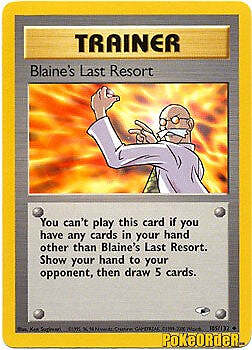 Pokemon Gym Heroes Card 105/132 Blaine's Last Resort