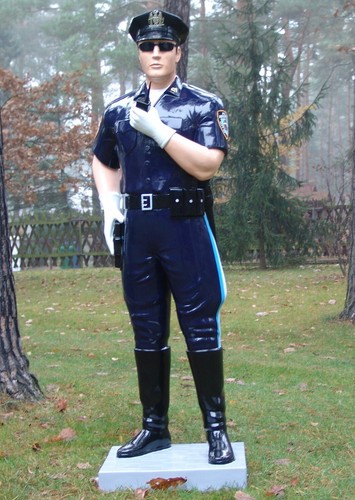 US COP lebensgroß 3D😉 Deko Werbung Skulptur Polizei USA HAEIGEMO Aufsteller - Picture 6 of 10