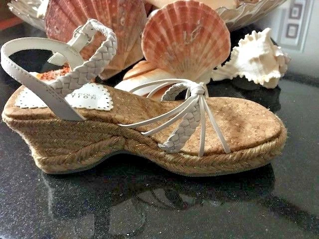 Sandálias femininas Kenneth Cole sandálias de couro branco meninas tamanho -13M - Imagem 2 de 4