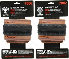 Two (2) WTB Byway 40 700 x 40c Road / Gravel Bike Tires TCS Tubeless Black & Tan