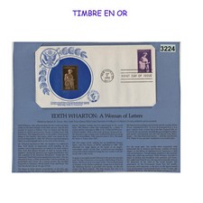 3224 ETATS UNIS USA TIMBRE 1980 N°1292 ENVELOPPE 1er Jour avec TIMBRE en OR - Go