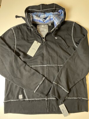 Slade Wilder Black Full Zip Hooded Sweatshirt Jacket Hoodie Men's Sz XXL Y2K NWT