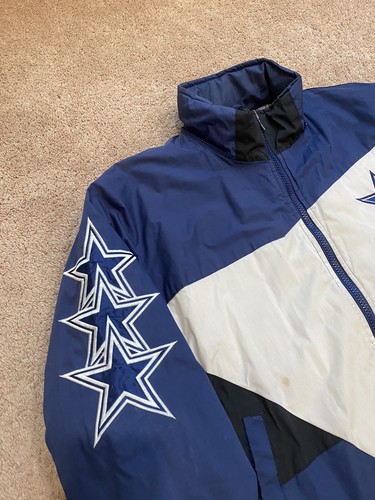 Vintage 90s Pro Player Dallas Cowboys Puffer Jacket Size XL NFL PRO LINE Puffer - Picture 6 of 10