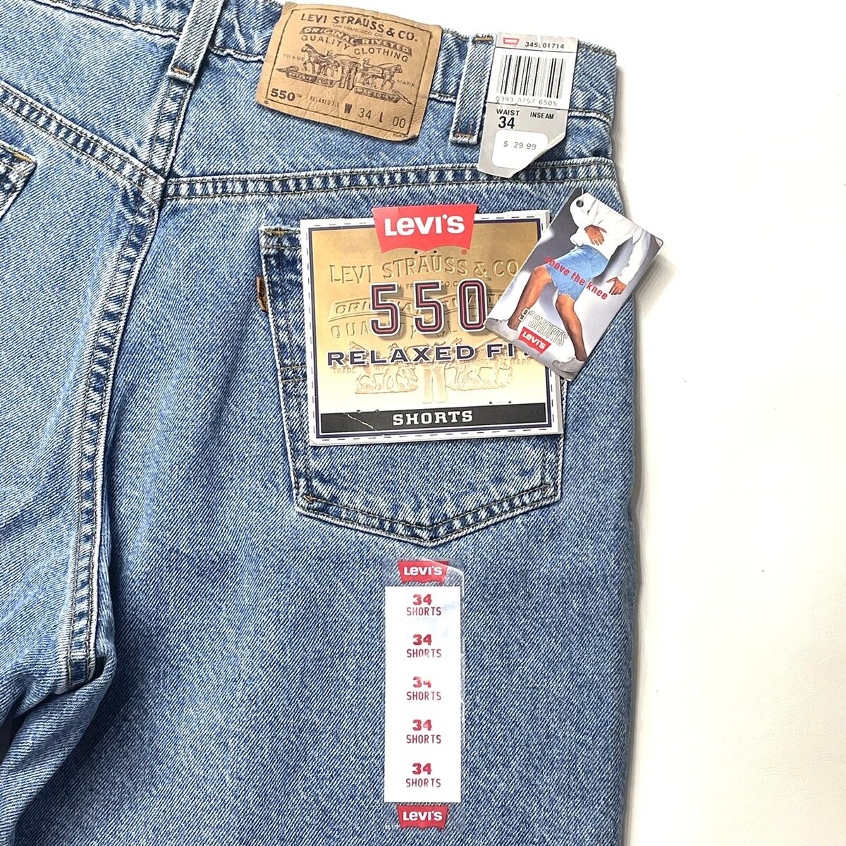 Vintage 90's • NWT Levis 550 Orange Tab Denim Jean Shorts Vintage 90's • NWT Levis 550 Orange Tab Denim Jean Shorts