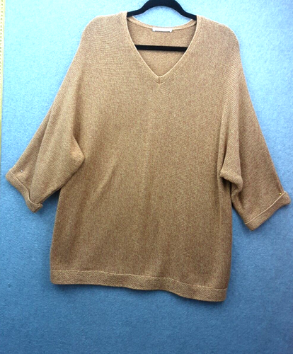 Regatta Size 14 orange Yellow Relaxed Fit V-neck Cotton-blend Jumper