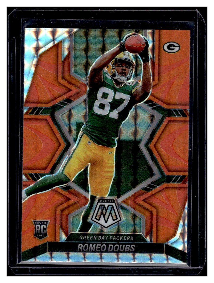 2022 Panini Mosaic #341 Romeo Doubs Rookie Mosaic Reactive Orange
