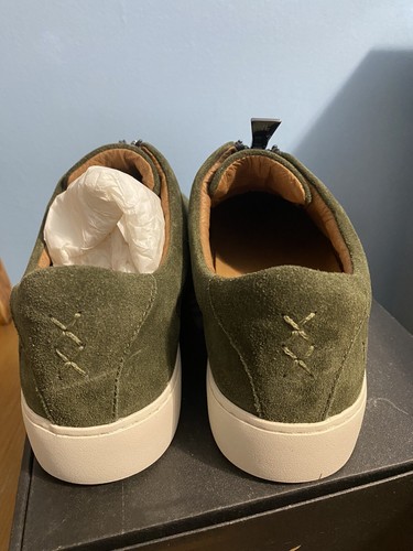 New Frye Womens Lena Zip Low Green Suede Leather Sneakers Shoes 8 NIB - Picture 3 of 15