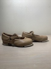 Leo Kids youth Rhythm Tap Dance Shoes Tan Size 9