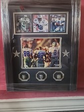 Dallas Cowboys,Troy Aikman-Irving-Smith. Triple threat signed Photo 8x10. JSA 