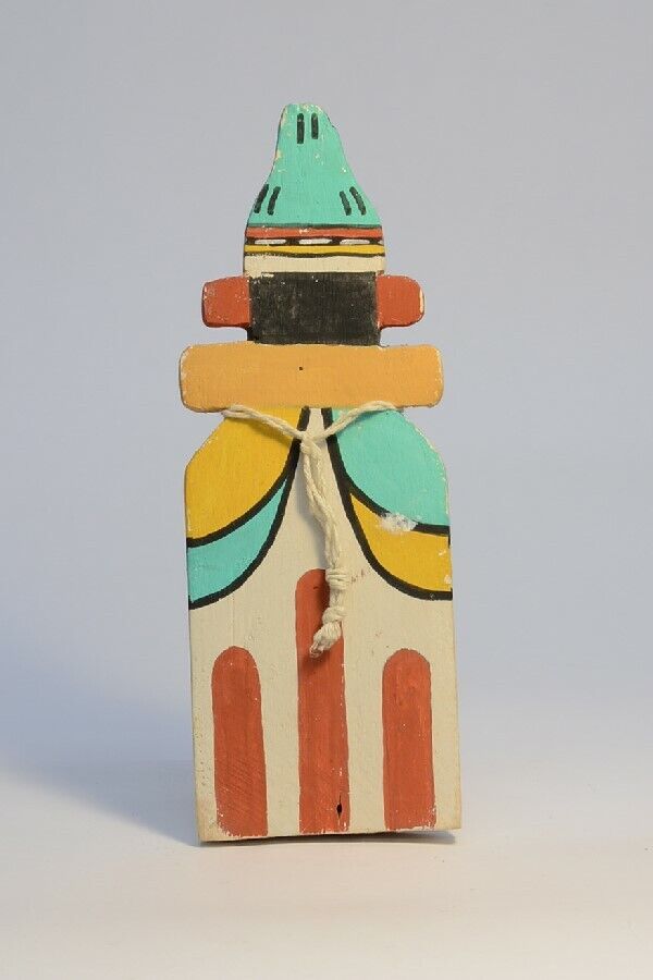 Hopi Konin Supi Kachina / Katsina Doll with shield and feathers