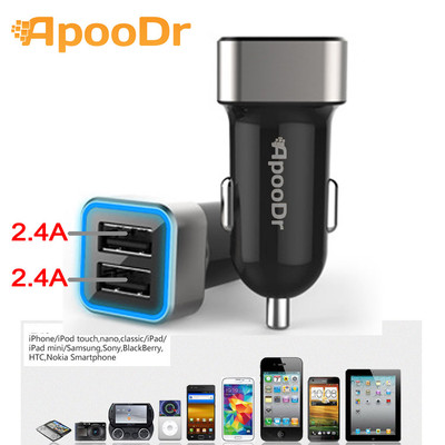 Caricatore Auto USB ApooDr 24W 4.8A 2 Porte LED - Ricarica Rapida Per Galaxy, IPhone, Universale - Foto 2