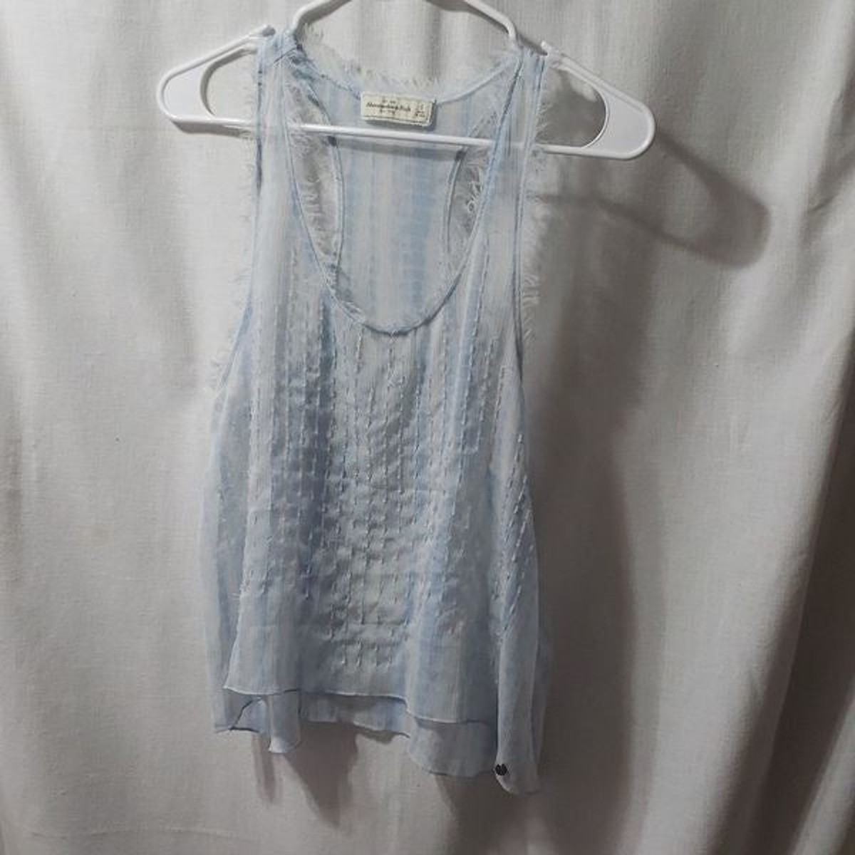 Abercrombie & Fitch. Sheer, Beaded, RacerBack Top. Size S. | eBay