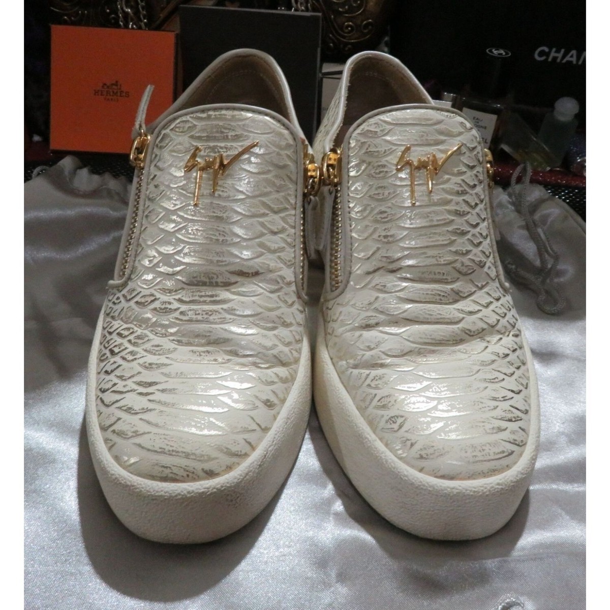 Giuseppe Zanotti Python Embossed Italian Leather Devon Skate Giuseppe Zanotti Python Embossed Italian Leather Devon Skate