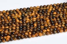 3MM Natural Yellow Tiger Eye Grade A Round Gemstone Loose Beads 15"