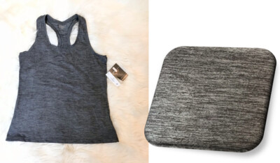 Activ8 Womens Heather Gray RacerBack Athletic Work-Out Tank Top Size Medium
