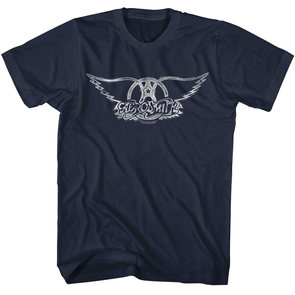 Aerosmith Vintage Wings Logo Men's T Shirt Rock Band Concert Tour