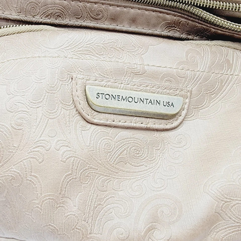 Bolso Bandolera Stonemountain USA Beige Cuero Sintético Floral Repujado Foto 2 de 4