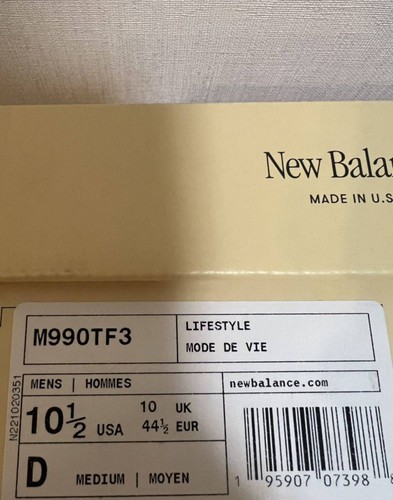 シルバー金具 新品 New Balance M990TF3 RED 28.5cm UK10 | pzn-biegi