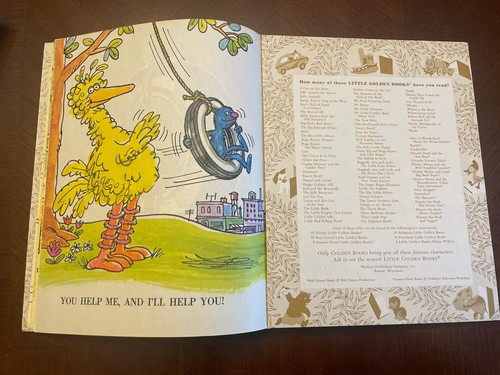 Sesame Street the Together Book Little Golden Book 14th Printing 1970s Big Bird - Picture 10 of 10