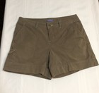 Ladies 8 Ibex Shorts Organic Cotton Khaki Side Pocket