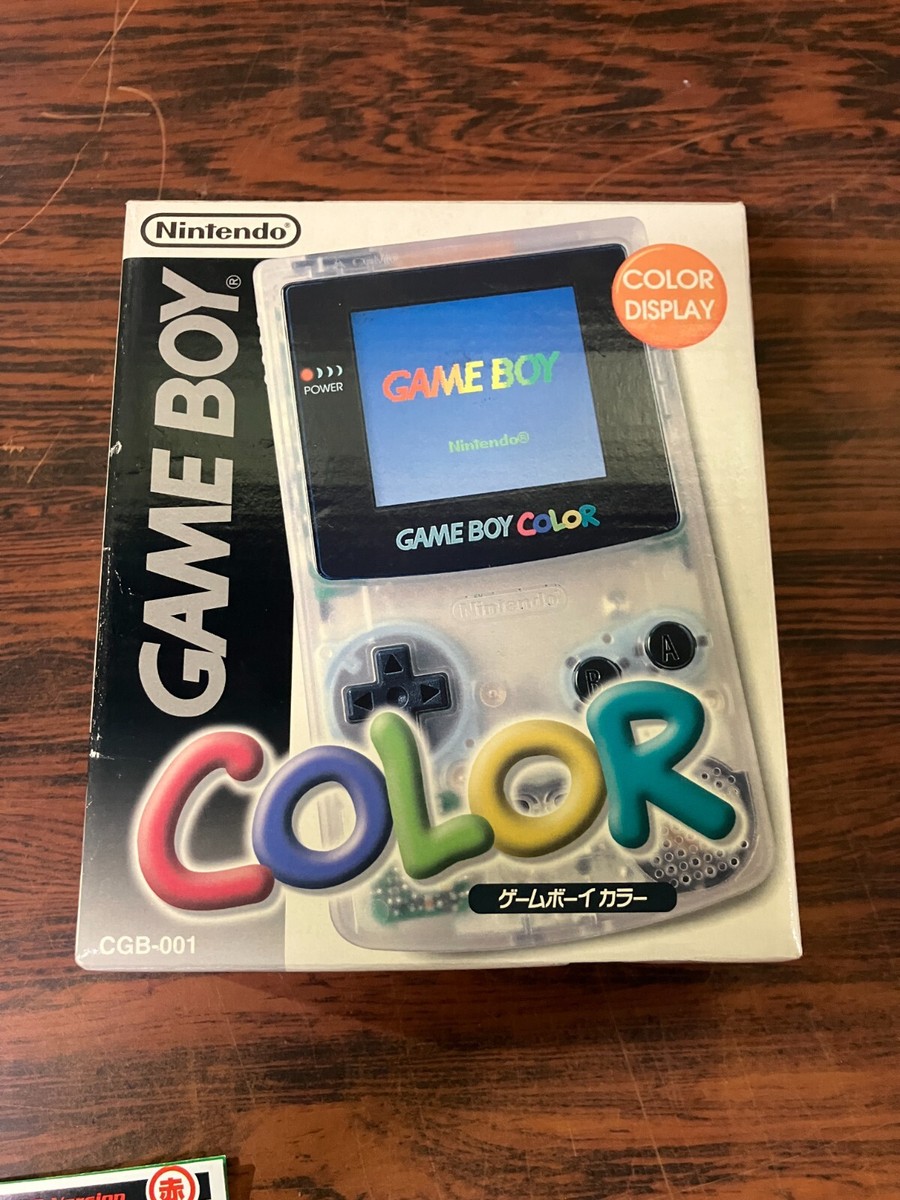 Game Boy Color Clear Nintendo w/Box Working Tested from