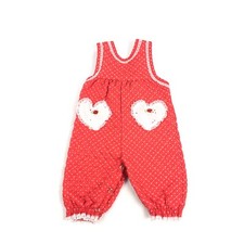 Vintage Quilted Polka Dot One Piece Bubble Romper Size 0-6 Month Baby Jumper