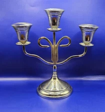 SOGOMA Light Chrome TAPER CANDELABRA 10" tall x 8" wide