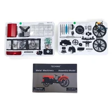TECHING High Simulated Engine Tractor Metal Electric Car Model Assembly DIY Kits
