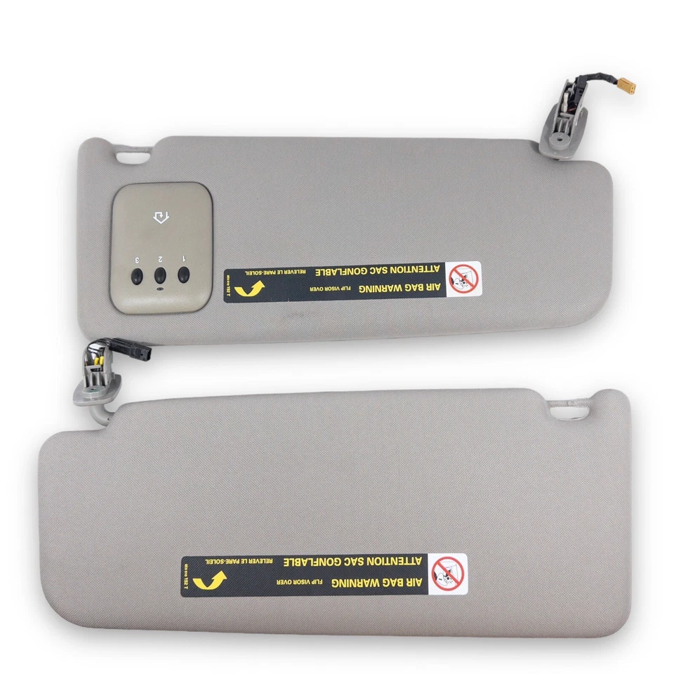 Juego de pares de parasoles laterales para conductor y pasajero Audi A6 2002-2004 tela gris iluminada Foto 3 de 4