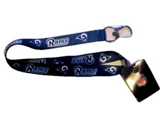 Los Angeles Rams Ombre Blue/White Bottle Opener Keychain Lanyard-Brand New