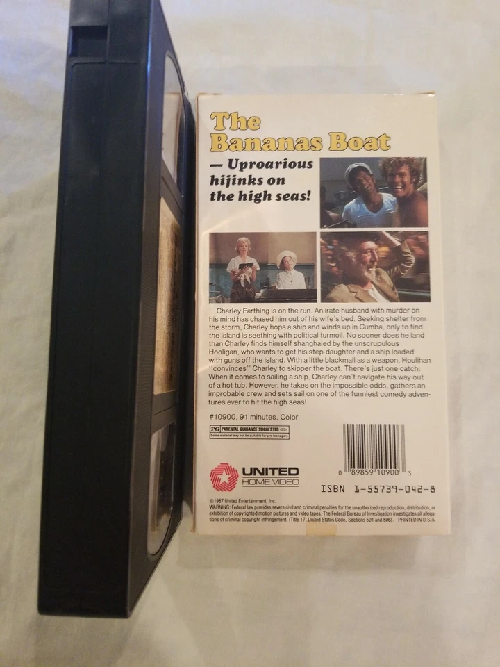 The Bananas Boat (VHS), 1987, Haley Mills, Doug McLure, РЕДКАЯ, ПРОТЕСТИРОВАНА БЕСПЛАТНАЯ ДОСТАВКА - Изображение 4 из 4