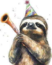 Wall decal sticker sloth wall sticker 18 x 18 cm large