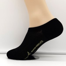 3 Pairs Men's Black Mesh Bamboo Socks 39 to 50