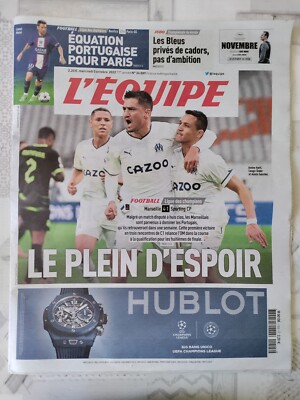 OLYMPIQUE DE MARSEILLE Champions League Zeitung L, Team 5.10.2022