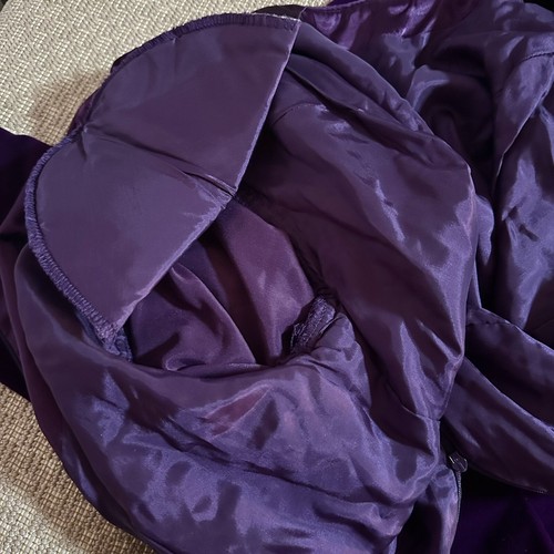 Talbots Vintage 90s Purple Velvet Dress NEW Size 14 Long Sleeve Sheath Classic - Picture 6 of 6