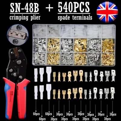 SN-48B Terminals Crimping Tool Kit Spade Connectors Crimper Wire Terminals Tool