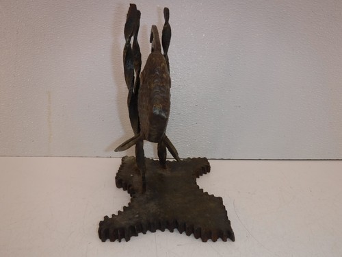 Vintage Rare Heavy Handmade Fish Cast Steel Nautical Beach Home Decor - Picture 4 of 13