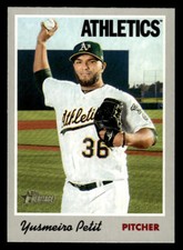 2019 Topps Heritage #41 Yusmeiro Petit Card Oakland Athletics