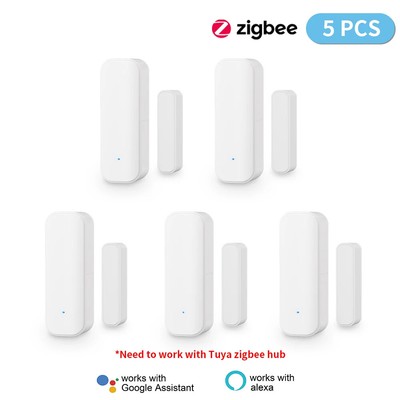 LOT Tuya Zigbee Door Sensor&Smart Life Window Magnetic Sensor Detector Wireless