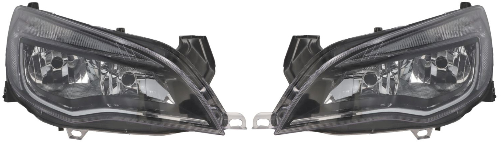 Phare avant gauche droite Opel Astra J pour remplacer optique terni avec moteur