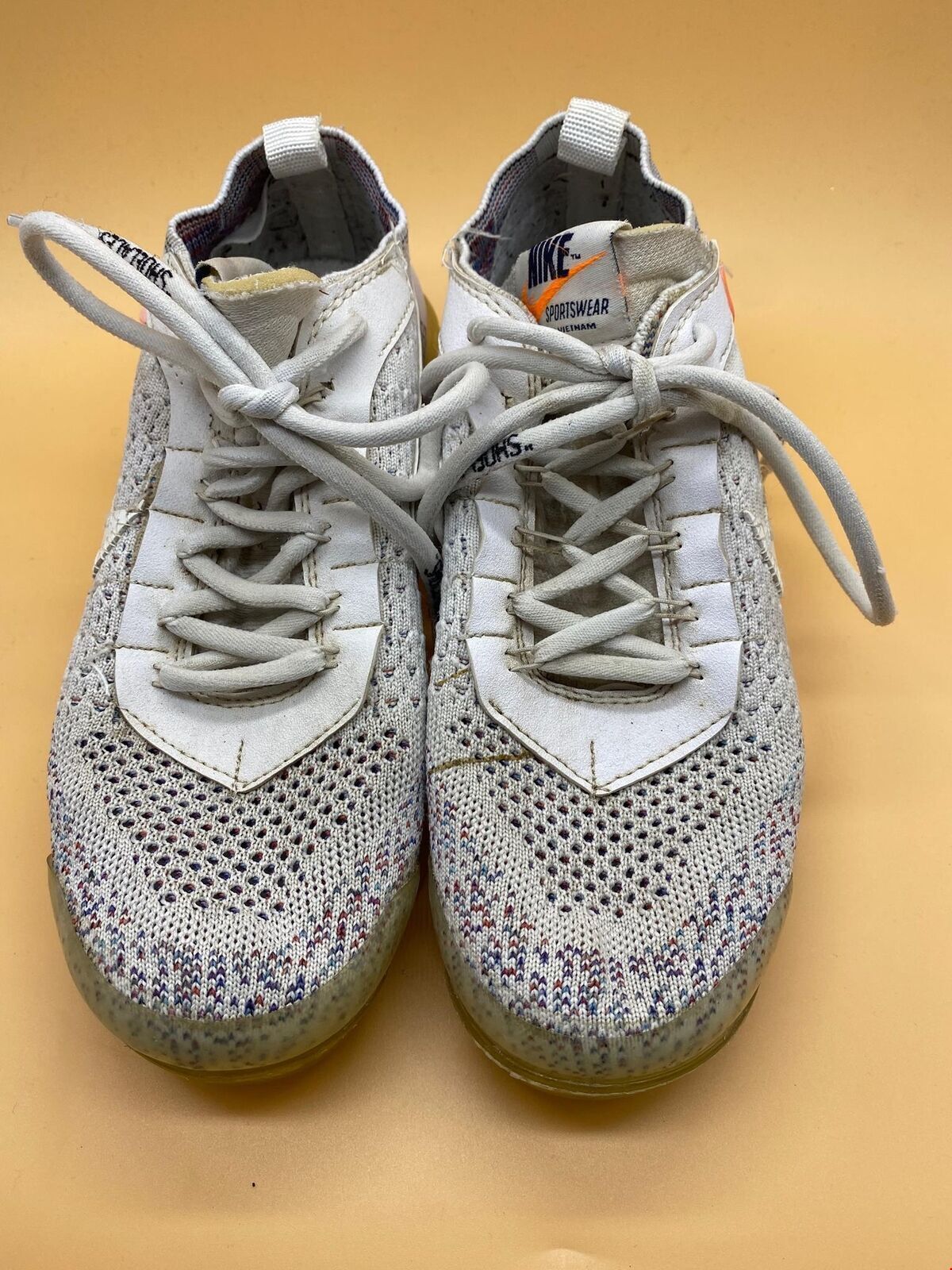 OFF WHITE X NIKE Rare ​Nike Sportswear Off White x Nike Air Vapormax 2019 bianche scarpe da ginnastica UK 4 5