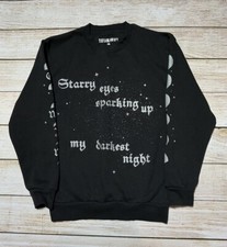 Taylor Swift Holiday Crewneck Sweatshirt Size X-SMALL Rare Black Starry Eyes