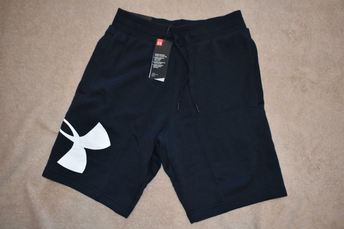 Under Armour Men's UA Rival Fleece Logo Shorts 1329747 001 Black