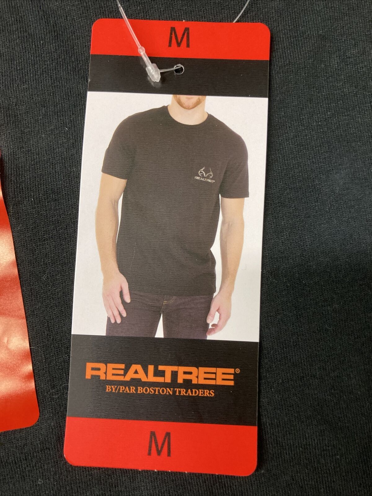 NWT REALTREE Mens Short Sleeve Pocket T-Shirt Tee BLACK Camo Logo MEDIUM  Hunting