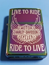 Zippo 28248 Harley Davidson Live To Ride Spectrum Finished