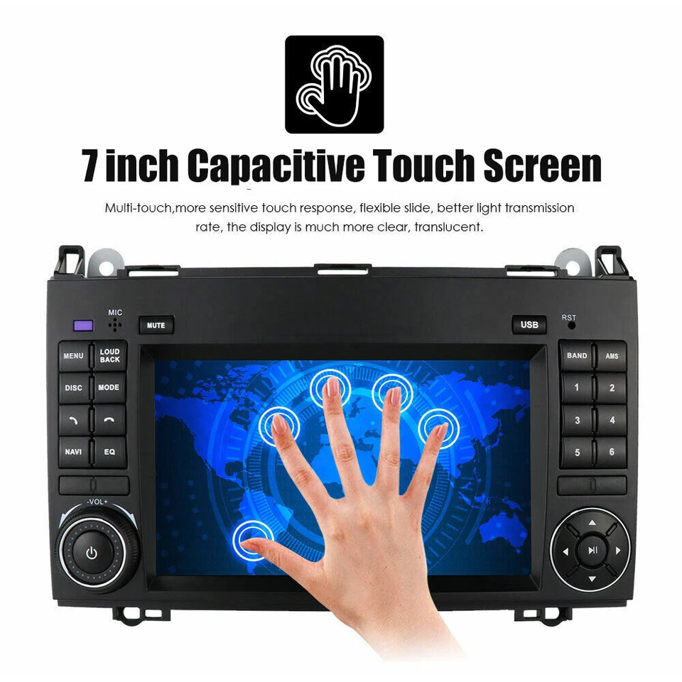 Автомобильное стерео радио GPS-навигатор для Benz W906 W169 W245 Sprinter 2500 7 дюймов 1+32G RDS - Изображение 2 из 4