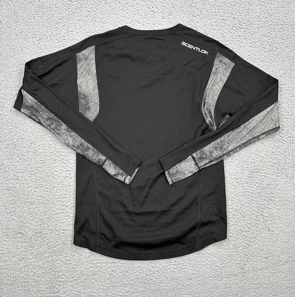 ScentLok Baselayer Shirt Men's Small Black Long Sleeve Carbon Alloy Hunting - Image 3 of 4