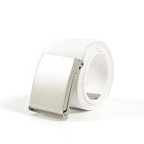 STOFFGÜRTEL CANVAS BELT 4CM BREIT HERREN GÜRTEL BIS 140cm SILBERNE SCHNALLE - Bild 8 von 8