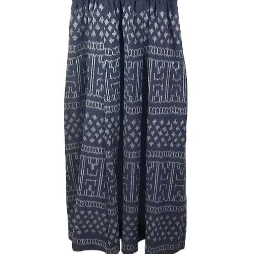 Patricia Naenna Dress Size L “ART TO WEAR” Artist Blue Aztec Southwestern Woven - Picture 5 of 6