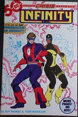 INFINITY INC. #21! MCFARLANE! 1st NEW DR. MIDNIGHT/HOURMAN! VF 1985 DC COMICS